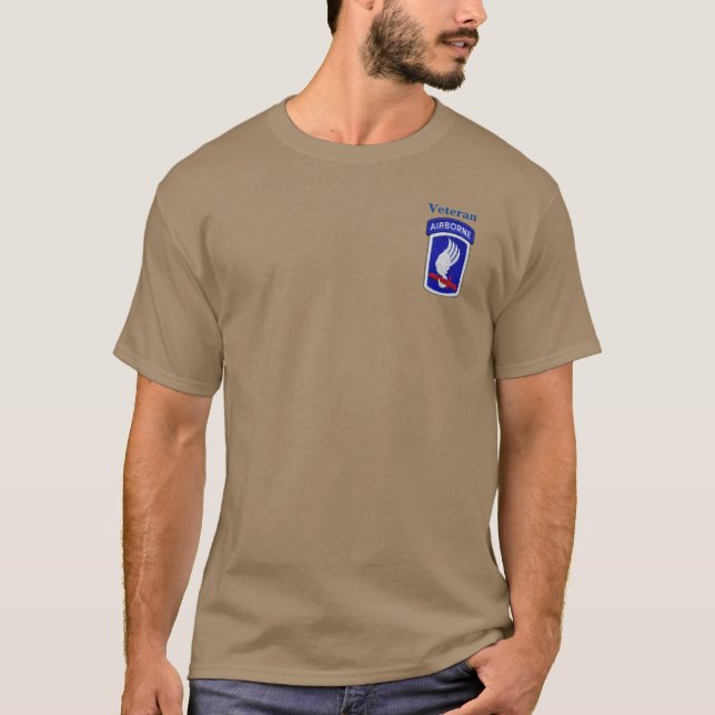 Armé 173:e ABN Airborne Brigade himmel-soldater T- T Shirt (Framsida)