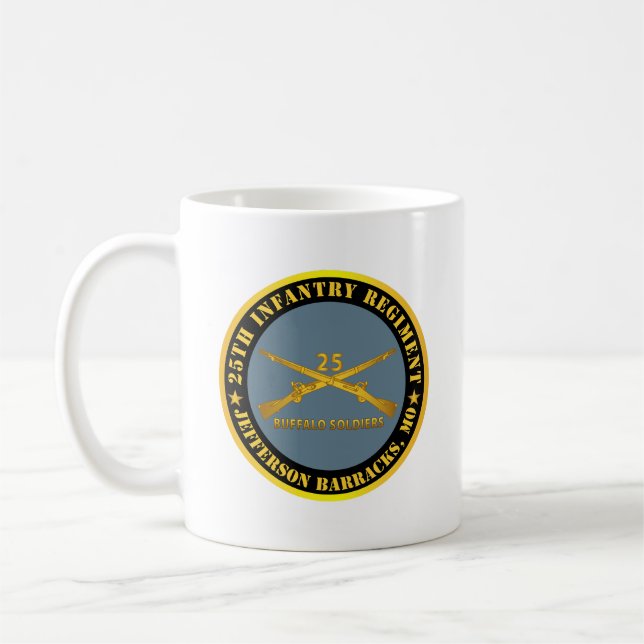 Armé - 25:e infanteriregimen - Jefferson Barracks Kaffemugg (Vänster)