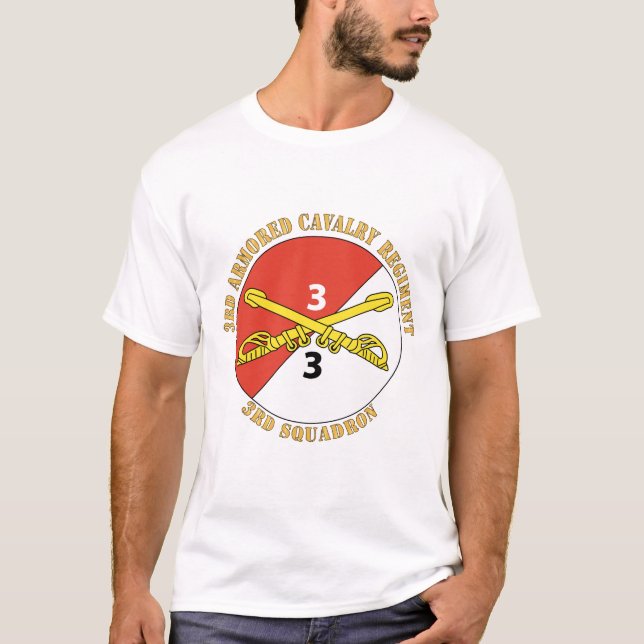 Armé - 3:e kvadraten - 3:e beväpnade kavalleriregi t shirt (Framsida)