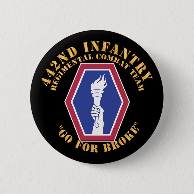Armé - 442:a infanteriet Regimental Combat Team Knapp (Framsida)
