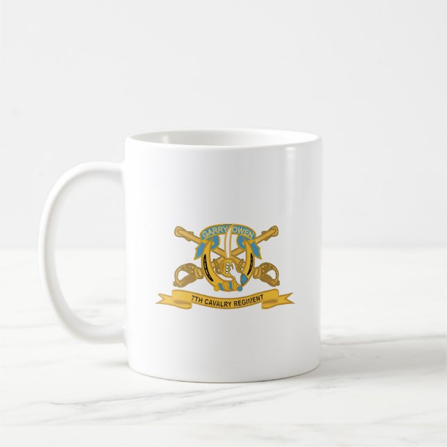 Armé - 7:e Cavalry Regiment w Br - Ribbon Kaffemugg (Vänster)