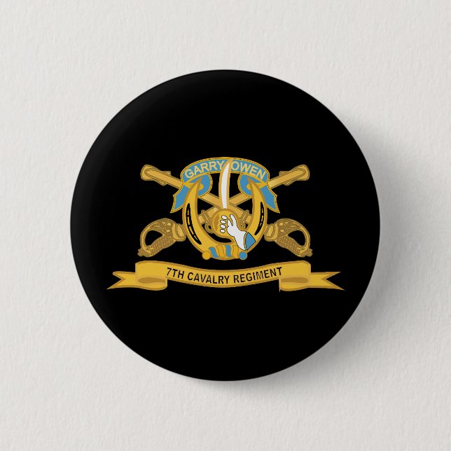 Armé - 7:e Cavalry Regiment w Br - Ribbon Knapp (Framsida)