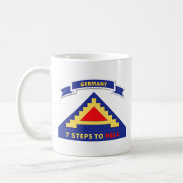 Armé - 7:e United Stater Army w 7 Steps helvetw Sc Kaffemugg
