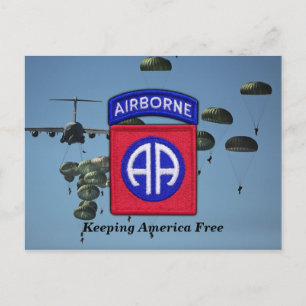 Armé 82:a ABN DIV Airborne fort Bragg veterans Vykort