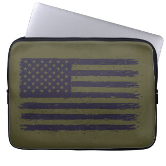 Armé Amerika Grön och lila Laptop Fodral