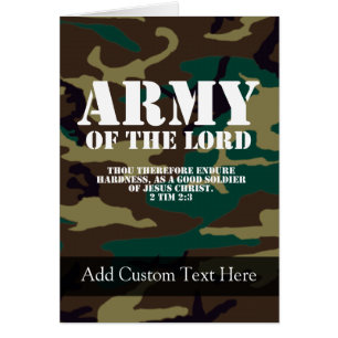 Armé av lorden, bibelScripture Camo Hälsningskort