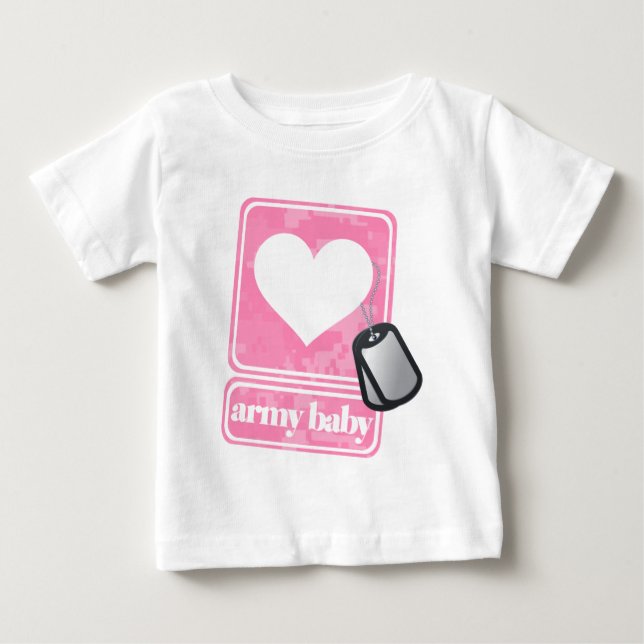Armé Baby (flicka) T Shirt (Framsida)