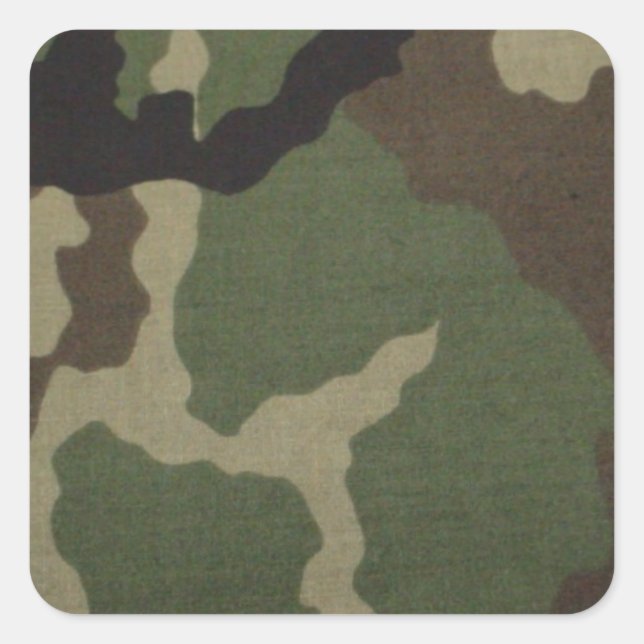 Armé Camo Fyrkantigt Klistermärke (Framsida)