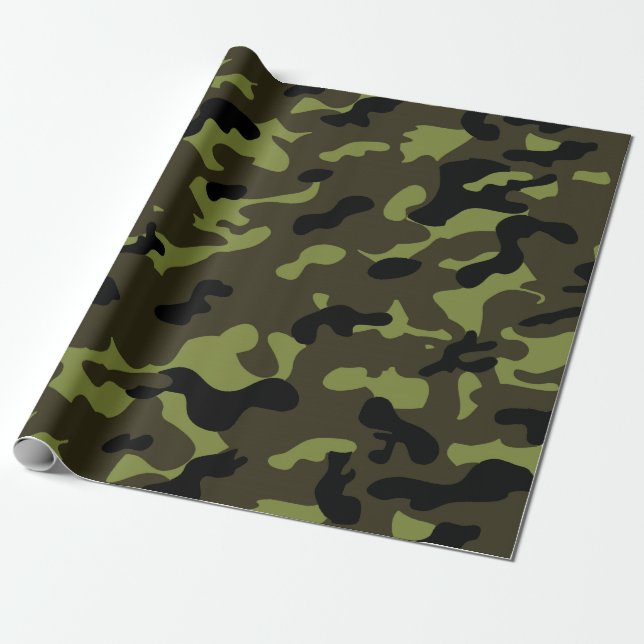 Armé Camo Mönster Presentpapper (Utrullad)