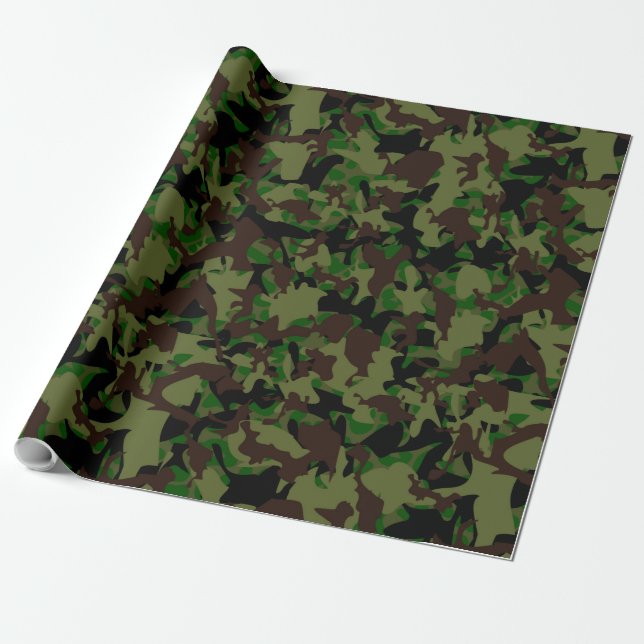Armé Camo Mönster Presentpapper (Utrullad)