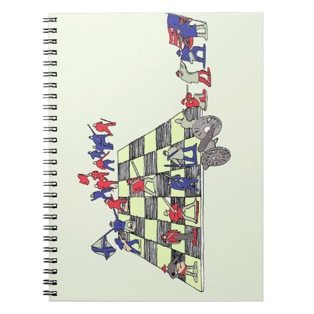 Armé Chess Anteckningsbok Med Spiral (Framsidan)