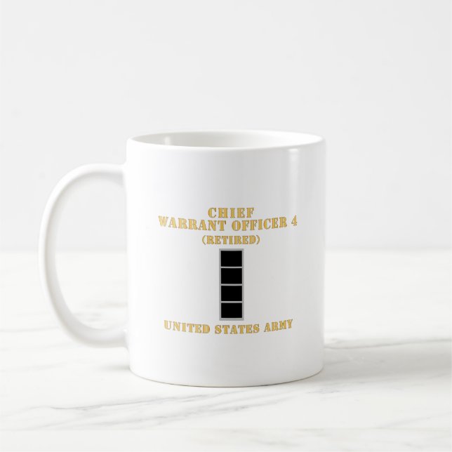 Armé - Chief Warrant Officer 4 - CW04 - Redragen - Kaffemugg (Vänster)