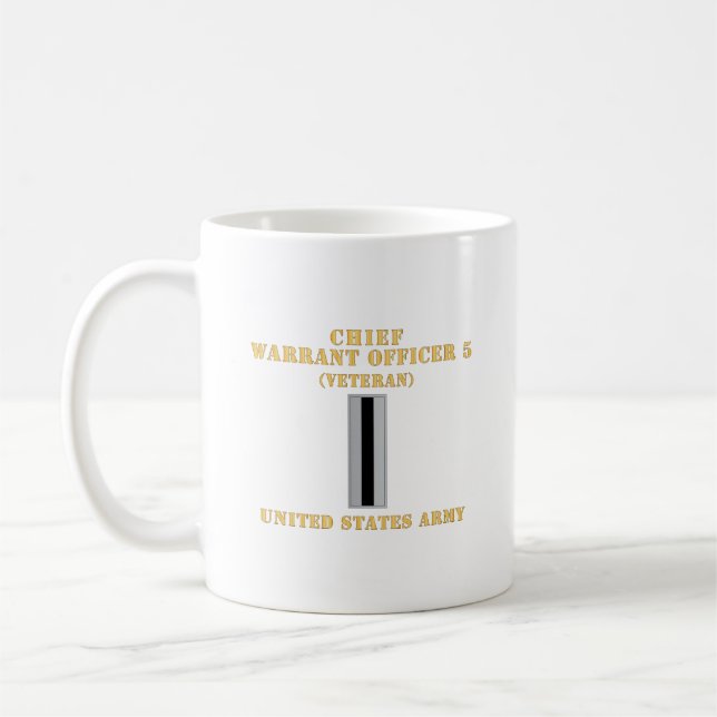 Armé - Chief Warrant Officer 5 - CW05 - Veteran - Kaffemugg (Vänster)