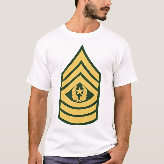 Armé - Command Major E-9 (CSM) T Shirt (Framsida)