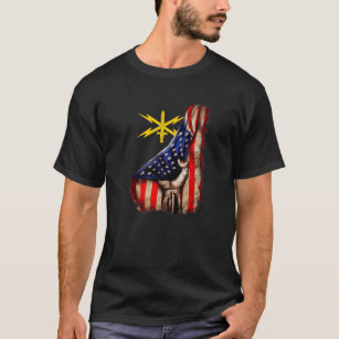 Armé Cyber Corps Gren Amerikanska Flagga T Shirt