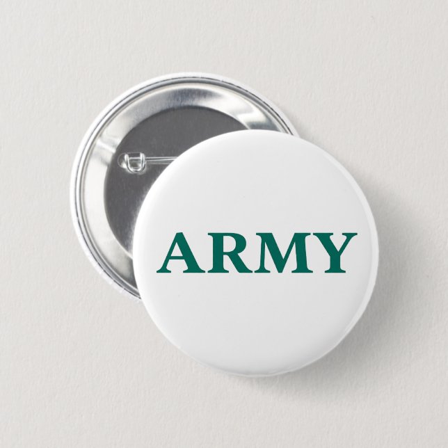 Armé Fet Stil Militär Minimal Text  Knapp (Framsida & baksida)