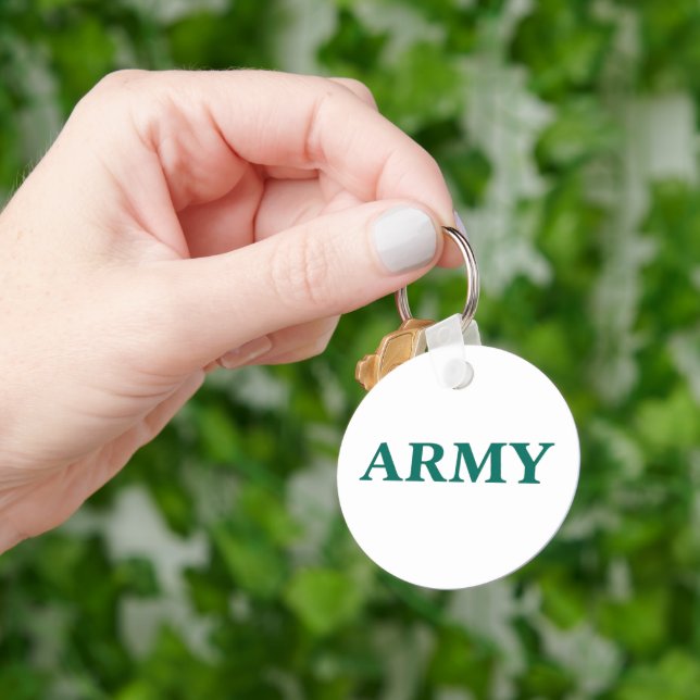 Armé Fet Stil Militär Minimal Text  Nyckelring (Hand)