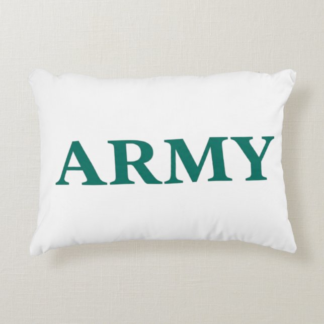Armé Fet Stil Minimal Text Militär Typografi  Prydnadskudde (Framsidan)