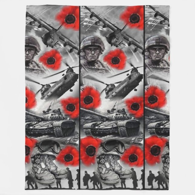 Armé flygvapen, marin fleecefilt (Framsidan)