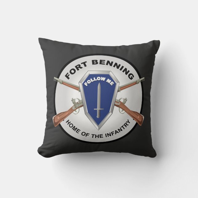 Armé - Fort Benning, GA - Infantry Hem Kudde (Framsida)
