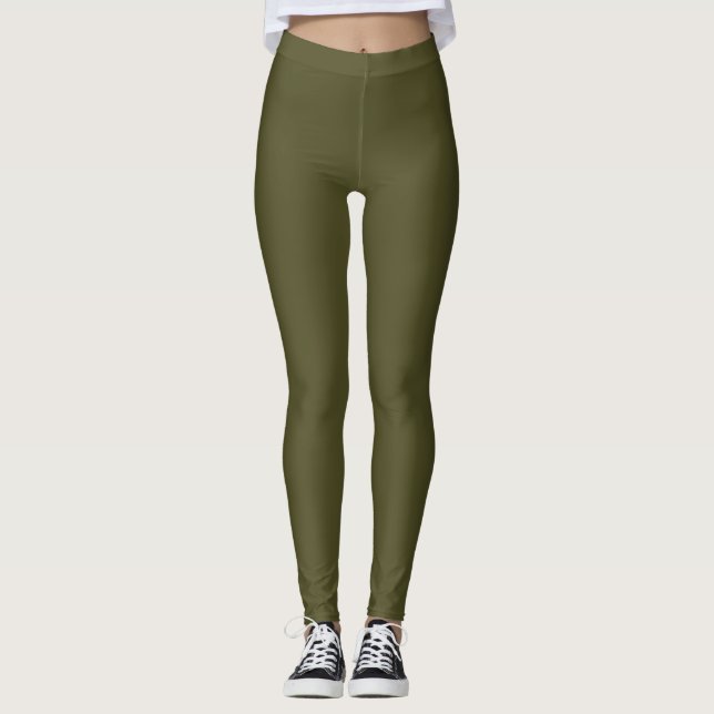 Armé Grönt Färg Leggings (Framsida)