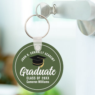 Armé Grönt Student Anpassningsbar Studenten Gift Nyckelring