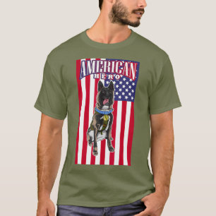 Armé Hund Tass Golden Medal Modig Police Hund T Shirt