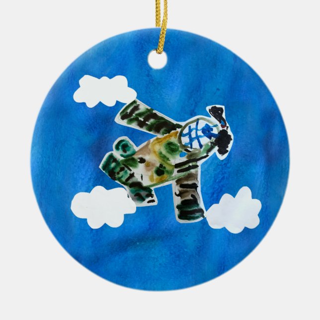 Armé Jet "Art by Kids" Julgransprydnad Keramik (Framsidan)