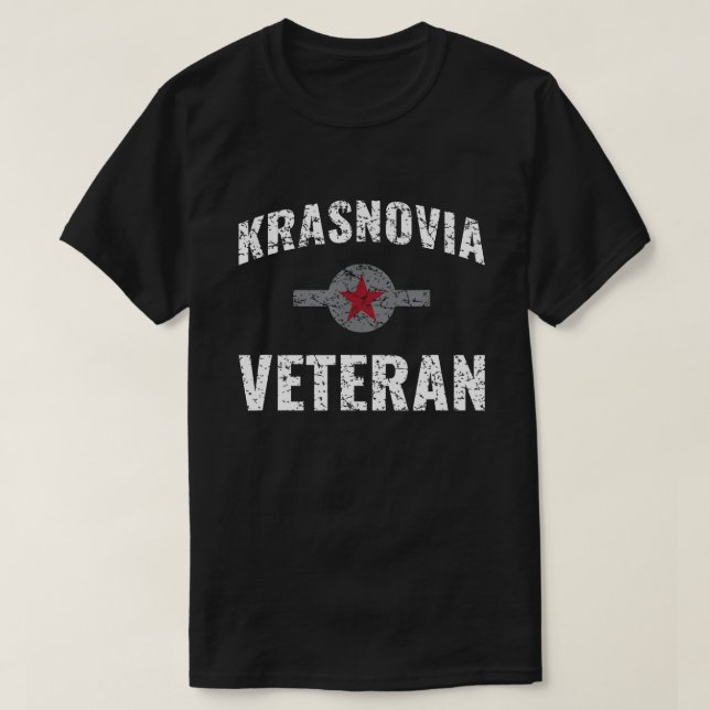 Armé Krig i Krasnovia Veteran 20570 T Shirt (Design framsida)