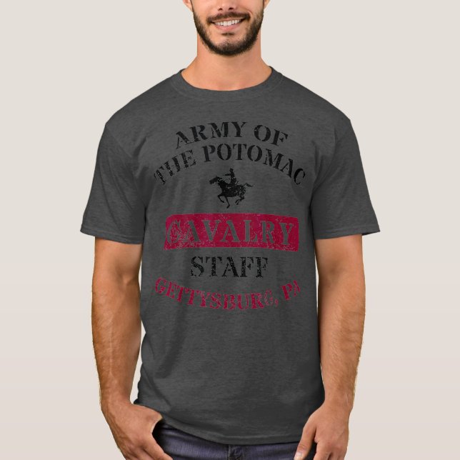 Armé Krig vid "Potomac Cavalry Battle of T Shirt (Framsida)