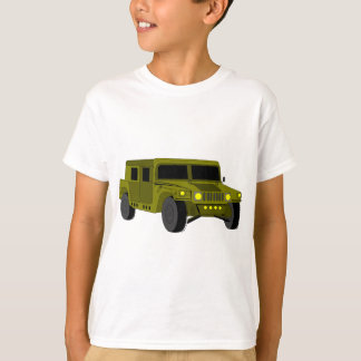 Armé Lastbil Tecknad Teckning T-shirt