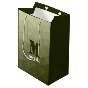 Armé ljusgrön geometrisk mesh-mönster Monogram