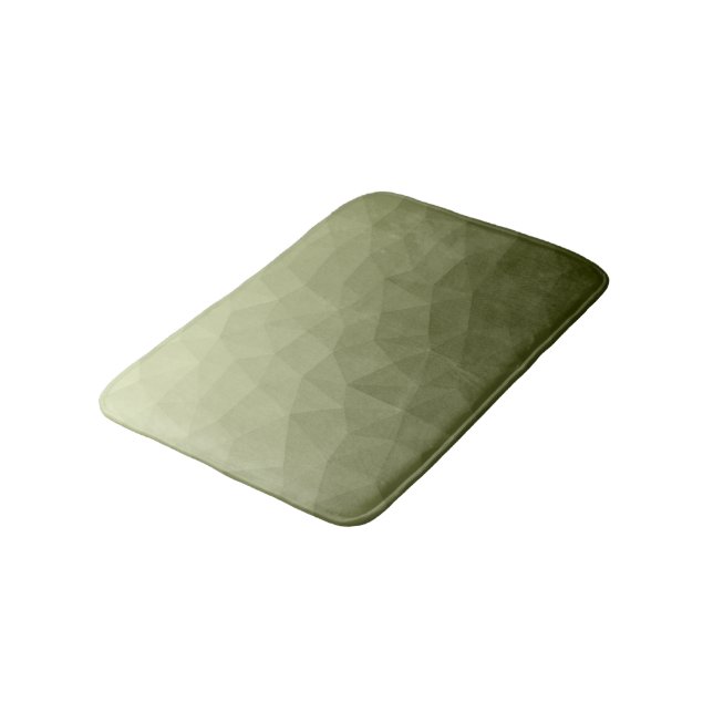 Armé ljusgrön gradient geometrisk nätmönster badrumsmatta (Vinklad)