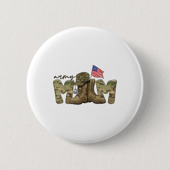 Armé Mamma Camourflage Mors dag Mamma Patriotic Us Knapp (Framsida)