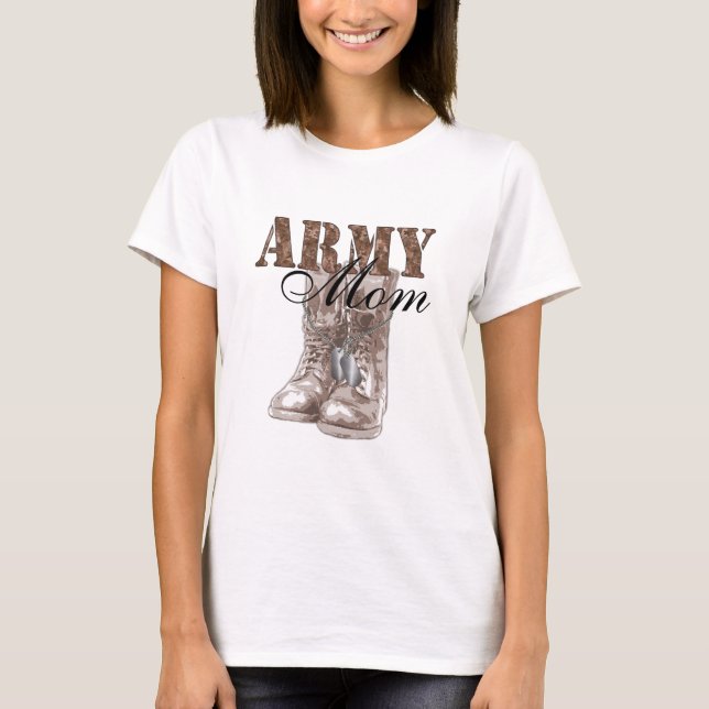 Armé Mamma Combat Boots N Hundbrickor (Desert Camo T-shirt (Framsida)