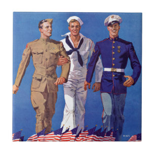 Armé, marin & flottor kakelplatta