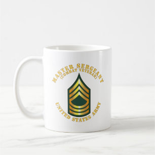 Armé - Master Sergeant - MSG - Combat Veteran Kaffemugg