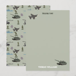 Armé Militär Kamouflage Grön Kamouflage Födelsedag Tack Kort