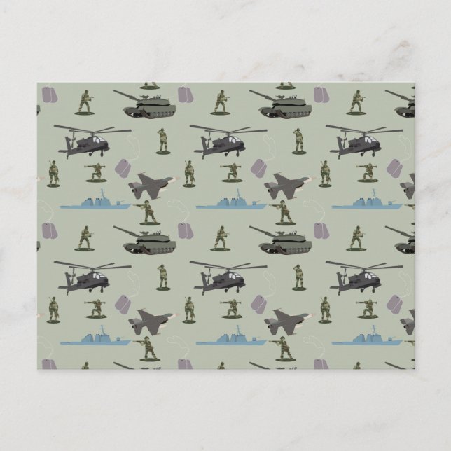 Armé Militär Kamouflage Grön Kamouflage Helg Vykort (Framsida)