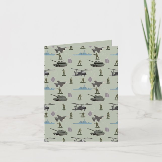 Armé Militär Kamouflage Grön Kamouflage  Kort (Framsida)
