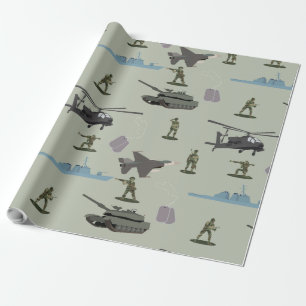 Armé Militär Kamouflage Grön Kamouflage Presentpapper