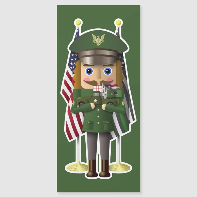 Armé Nutcracker med lilla militära Lastbil (Framsida)