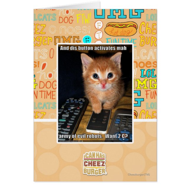 Armé of Evil Robots Hälsningskort (Framsidan)