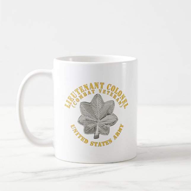 Armé - Överstelöjtnant - LTC - Kamp mot veteran - Kaffemugg (Vänster)