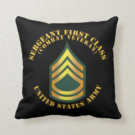Armé - sergeant First Class - SFC - Combat Veteran Kudde