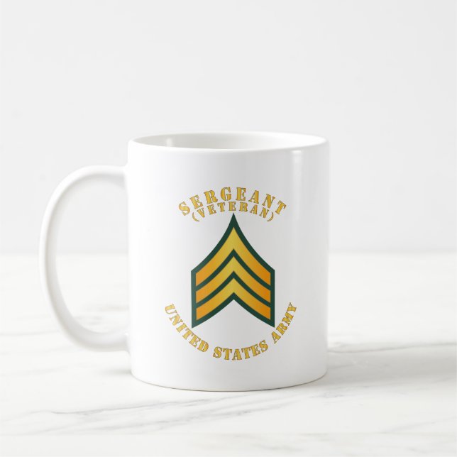 Armé - sergeant - SGT - Veteran Kaffemugg (Vänster)