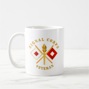 Armé - signalkåren - Veteran w Gren Kaffemugg