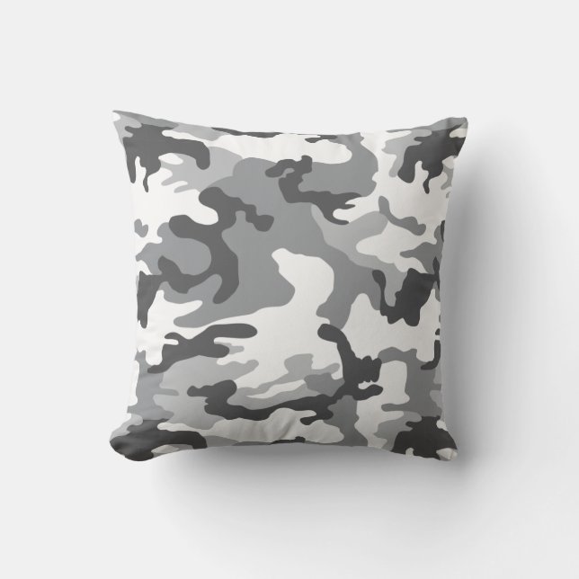 Armé Snö Camouflage Fleece Blanket Kudde (Framsida)