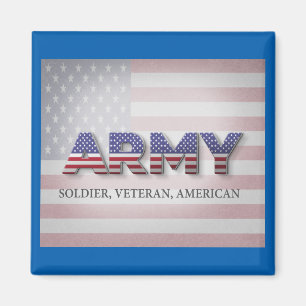 Armé "Soldier, Veteran, American" Magnet