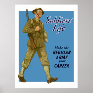 Armé som WW2 rekryterar affischen Poster